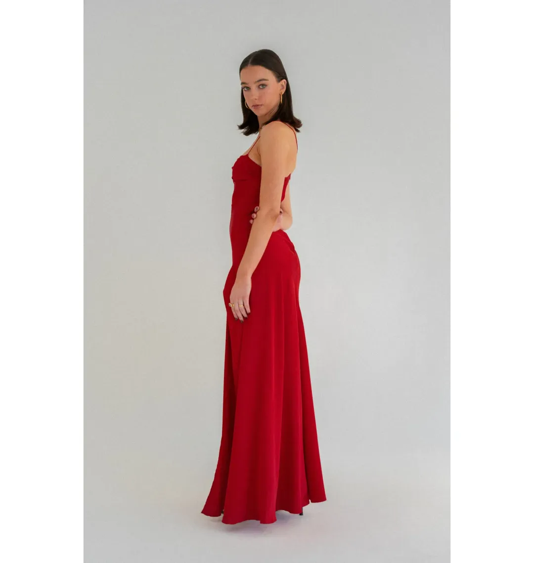 HNTR The Label Gaia Gown Wine Size S / AU 8 for rent on The Volte - main image