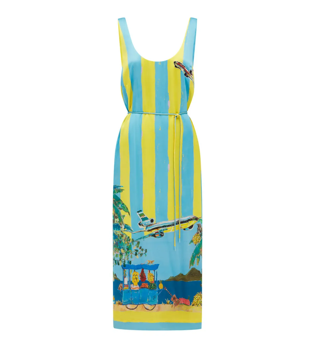 Alemais All Aboard Sleeveless Midi Dress Print Size AU 16 - Image 4