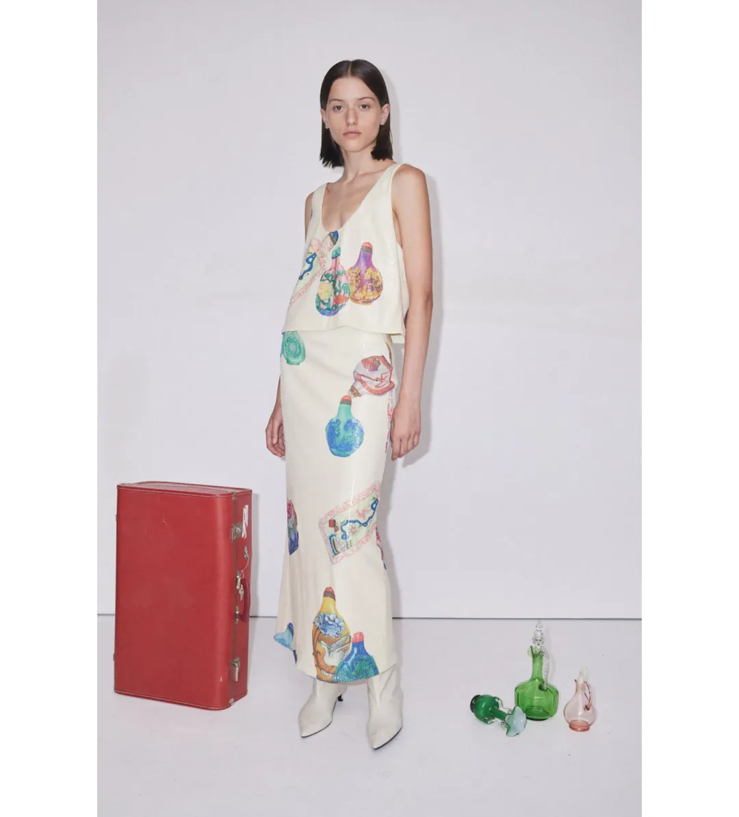 Alemais Chesca Top and Skirt Set Print Size 16 for rent on The Volte - main image