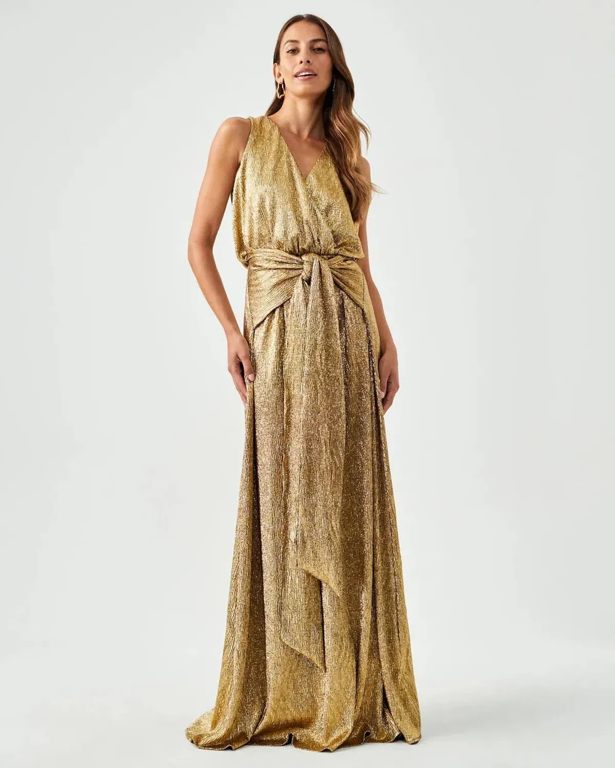 Tussah Betty Maxi Dress Gold Size 6 - Image 1