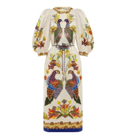 Alemais Effie Puff Sleeve Midi Dress Multi Size AU 16 for rent on The Volte - image 4