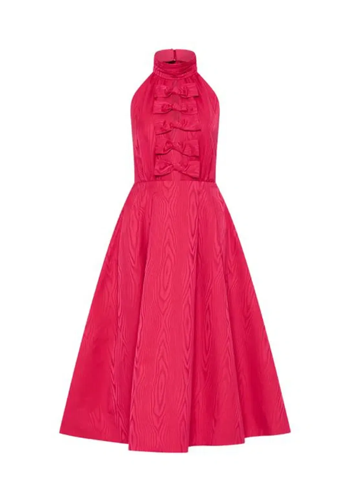 Rebecca Vallance Tahlia Halterneck Midi Dress Pink Size 8 - Image 4