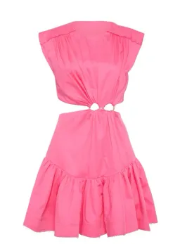 Aje Solstice Cut Out Ring Flip Mini Dress Pink Size AU 6 for rent on The Volte - image 1