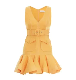 Zimmermann Super Eight Safari Mini Dress in Mango Size 0P / AU 6 for rent on The Volte - image 6