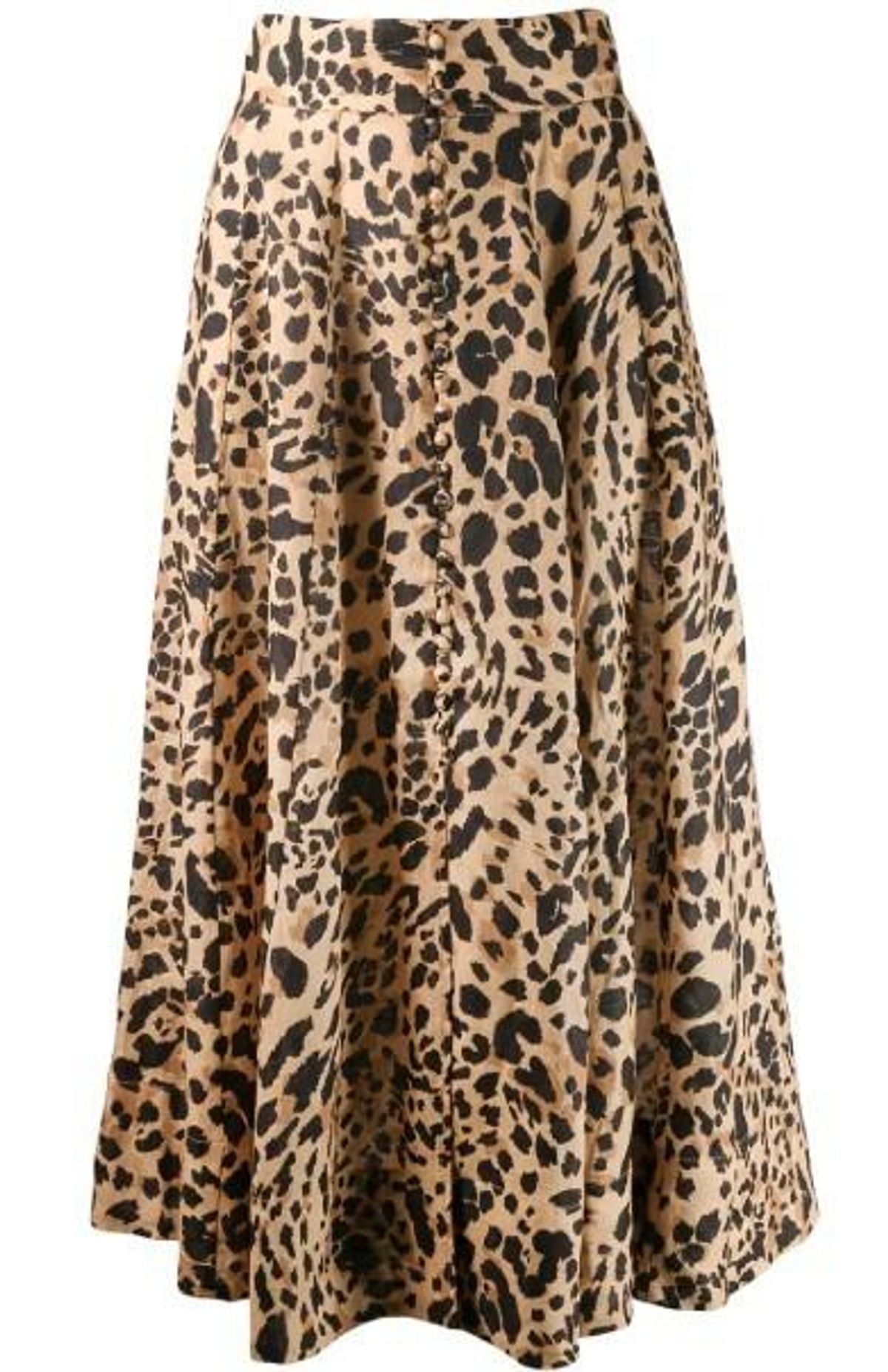 Zimmermann Veneto Linen Skirt Leopard Print Size 6 - Image 3
