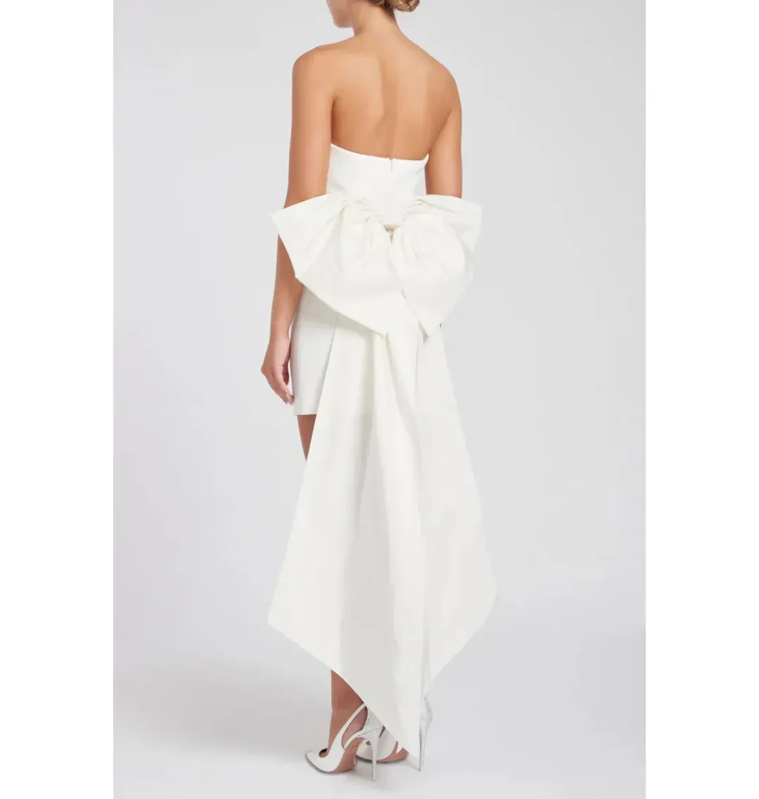 Rebecca Vallance White Daphne Mini Dress Ivory Size AU 6 for rent on The Volte - main image