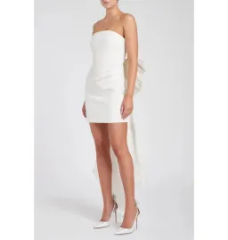 Rebecca Vallance White Daphne Mini Dress Ivory Size AU 6 for rent on The Volte - image 2