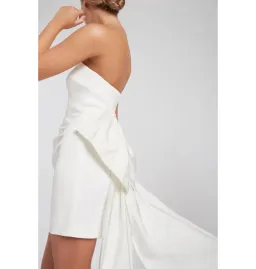 Rebecca Vallance White Daphne Mini Dress Ivory Size AU 6 for rent on The Volte - image 3