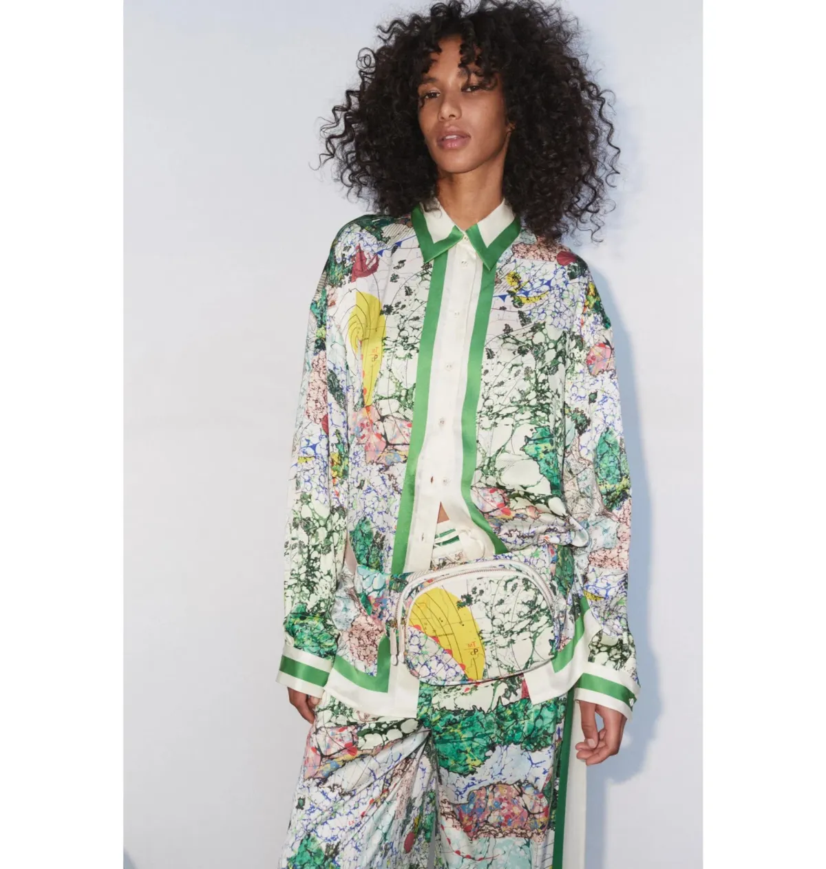 Alemais Odyssey Silk Shirt and Pant Set Multi Size AU 14 for rent on The Volte - main image