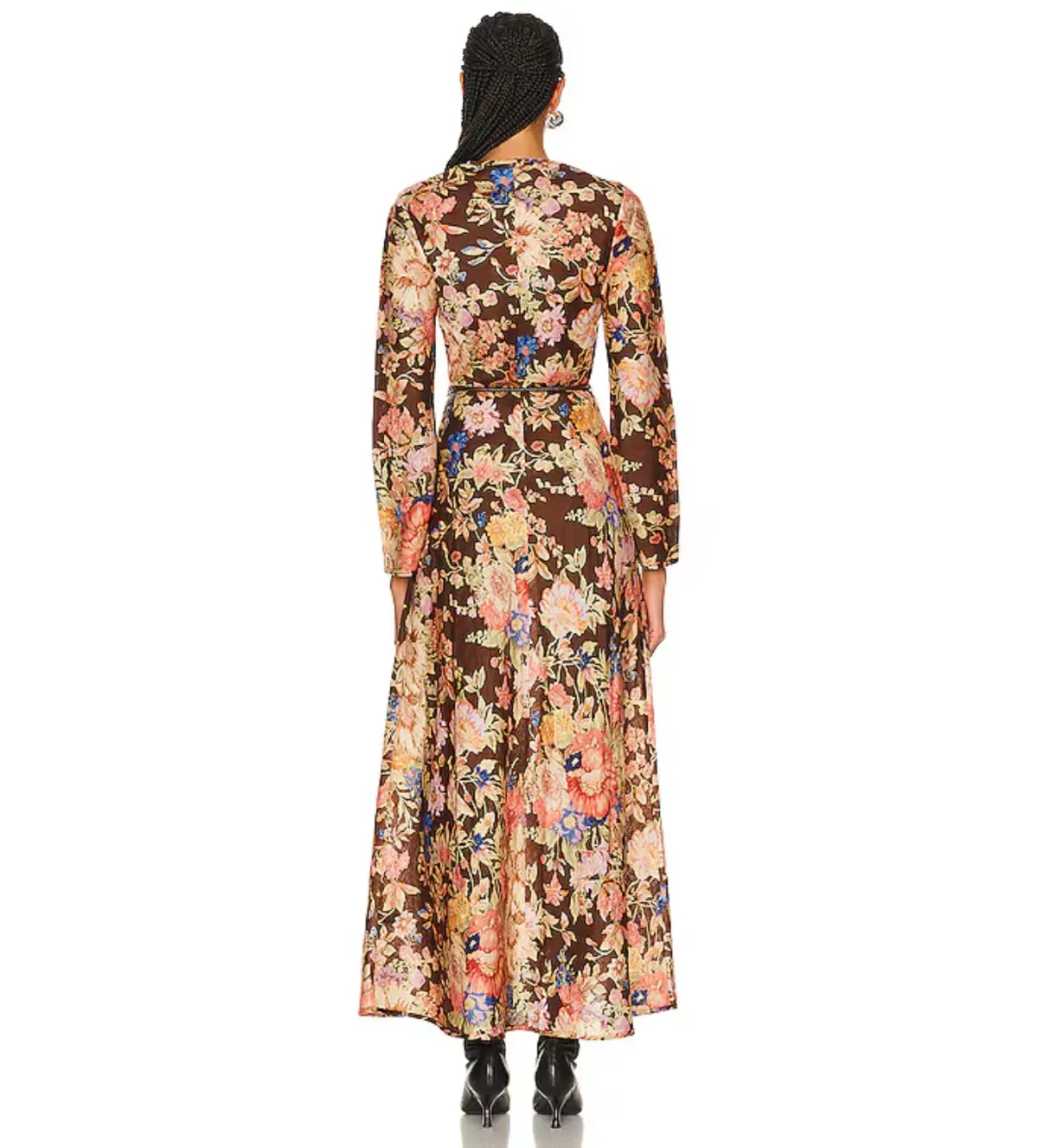 Zimmermann The August Bias Long Dress in Chocolate Floral Size 2 / Au 12 - Image 2