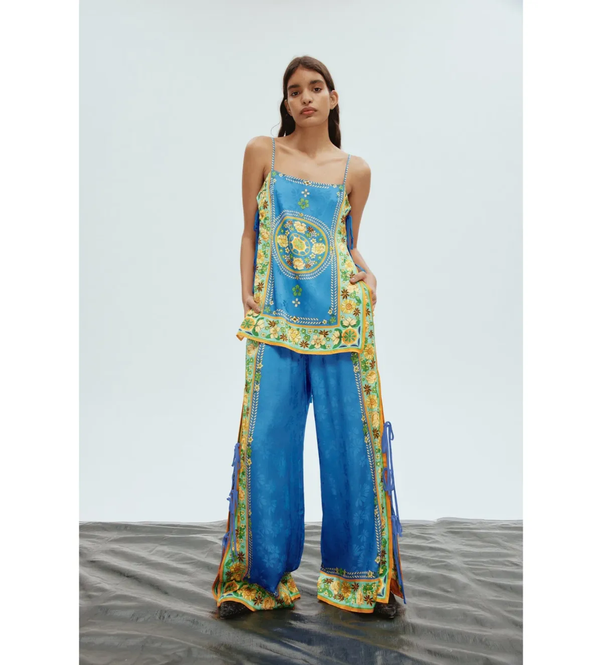 Alemais Linda Top and Pants Set Multi Floral Size 14 - Image 1