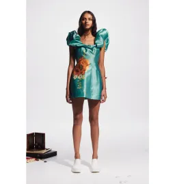 Alemais Regent Mini Dress Jade Green Size AU 14 for rent on The Volte - image 1