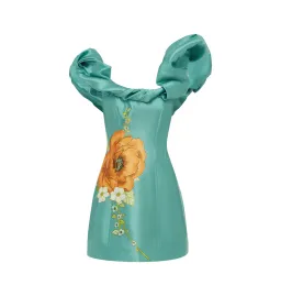 Alemais Regent Mini Dress Jade Green Size AU 14 for rent on The Volte - image 5