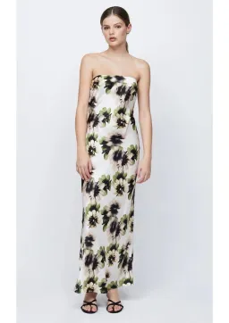 Bec & Bridge Bloom Silk Strapless Maxi in Ivory Floral Print Size 8 for rent on The Volte - image 1
