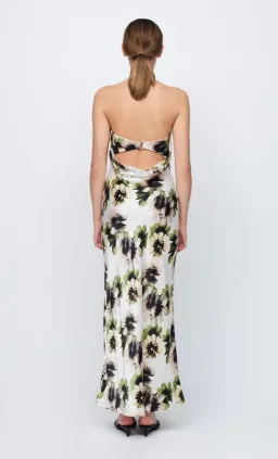 Bec & Bridge Bloom Silk Strapless Maxi in Ivory Floral Print Size 8 for rent on The Volte - image 2