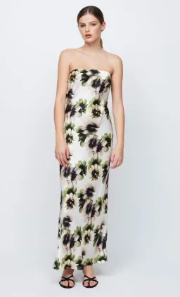 Bec & Bridge Bloom Silk Strapless Maxi in Ivory Floral Print Size 8 for rent on The Volte - image 3