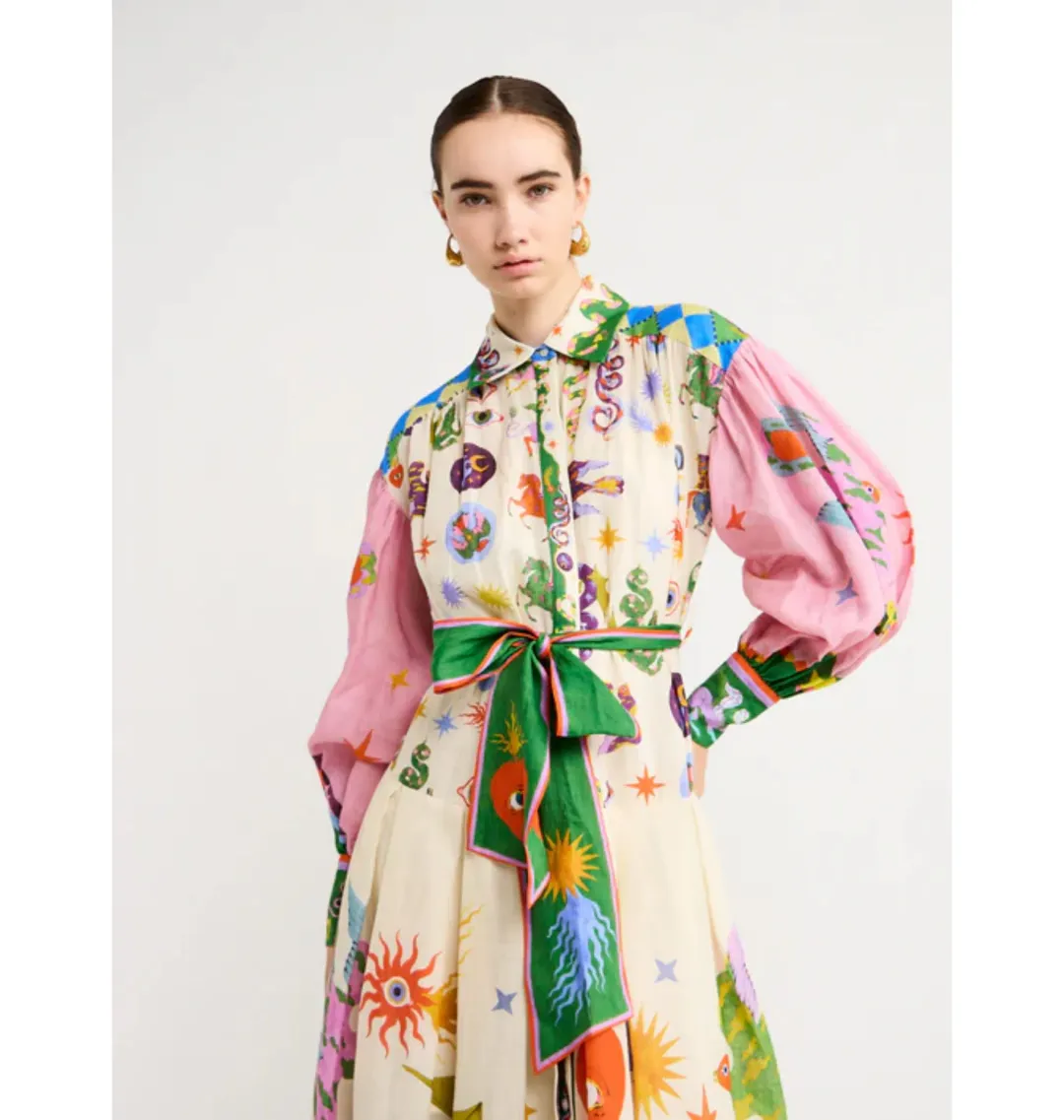 Alemais Seeker Shirtdress Multi Size AU 12 for rent on The Volte - main image