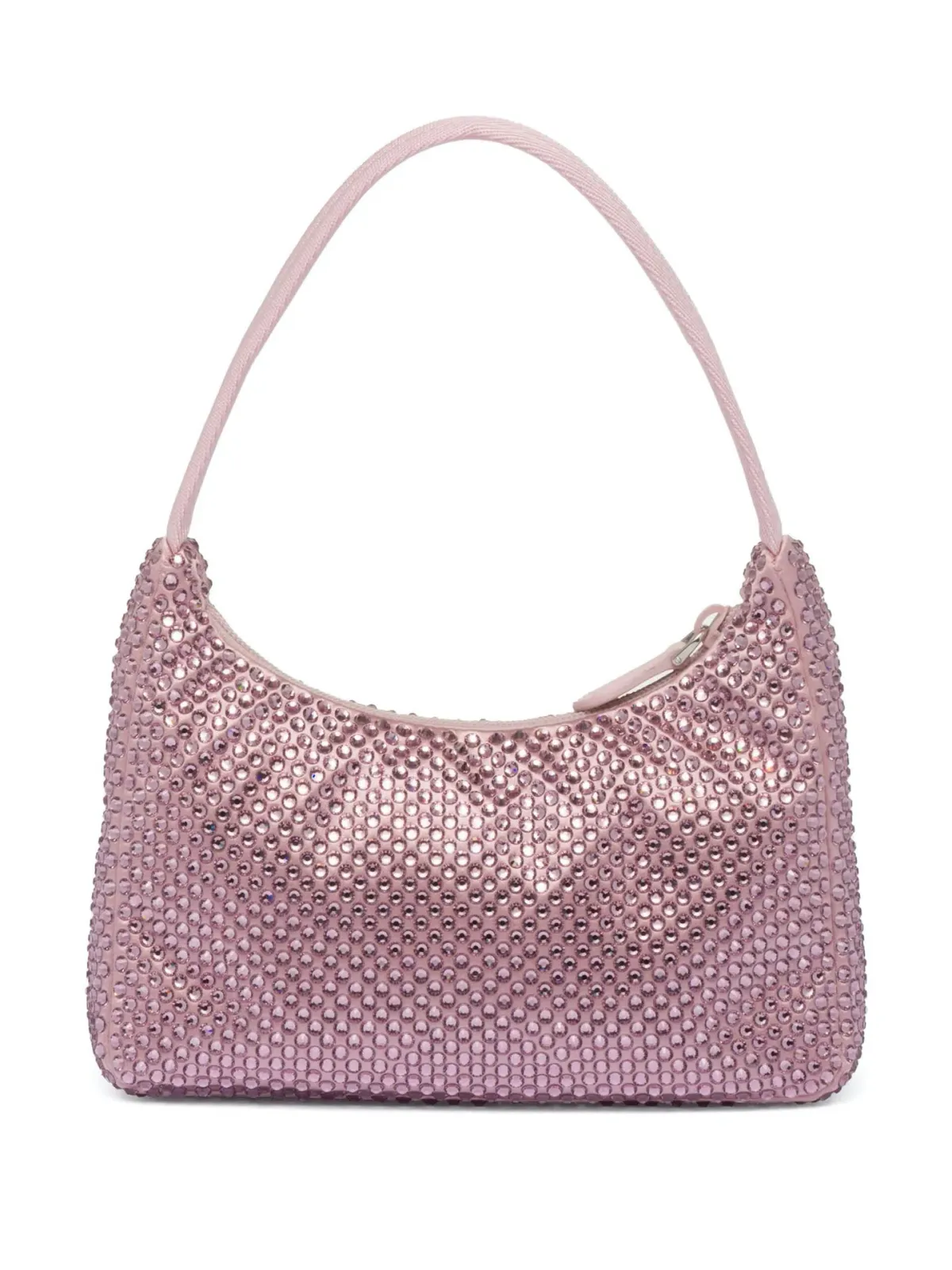 Prada Crystal Satin Mini Hobo Bag Pink - Image 2