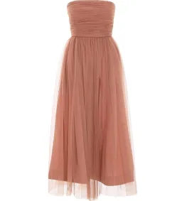 Zimmermann The Tulle Strapless Midi Dress in Lipstick Size 2 / AU 12 for rent on The Volte - image 3