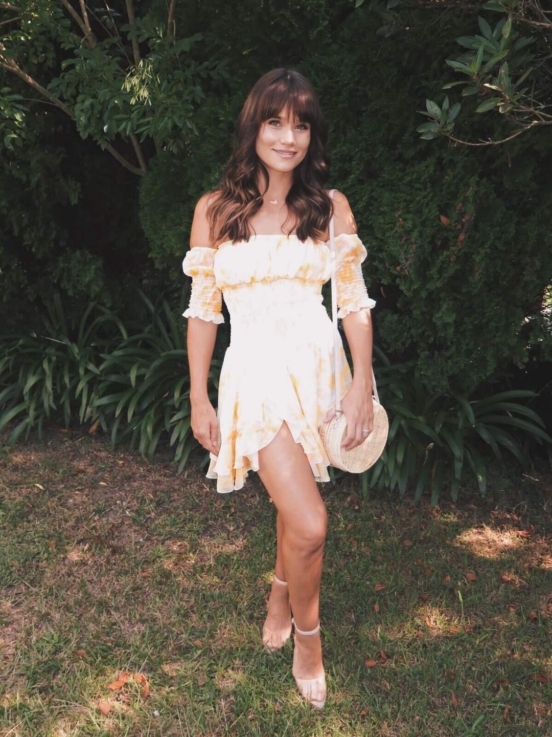 MISHA Quinnie Mini Dress Yellow Size 6/XS for rent on The Volte - main image