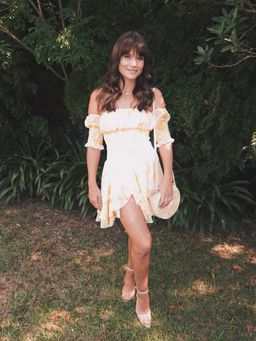 MISHA Quinnie Mini Dress Yellow Size 6/XS for rent on The Volte - image 2