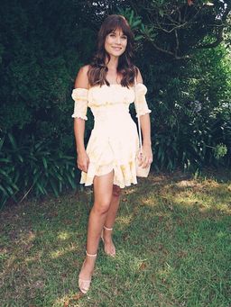 MISHA Quinnie Mini Dress Yellow Size 6/XS for rent on The Volte - image 3