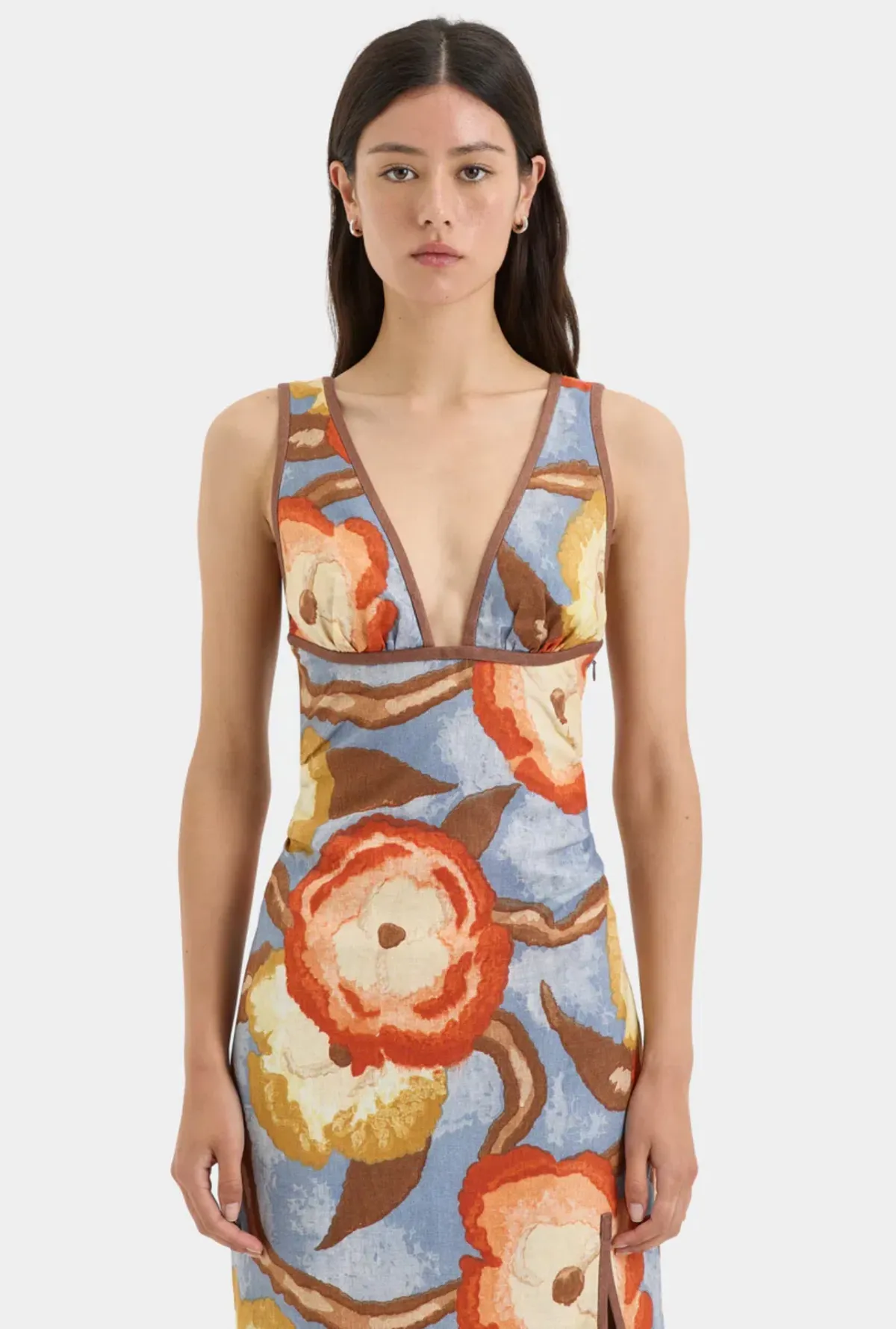 Sir the label Avery V Neck Midi Dress Camellia Size 12 - Image 2