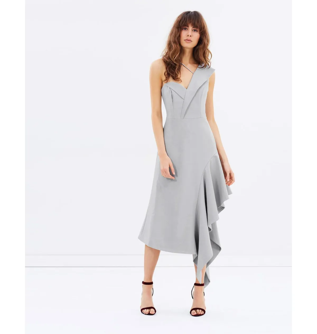 Talulah The Label Stand Alone Midi Dress Grey Size AU 12 - Image 1