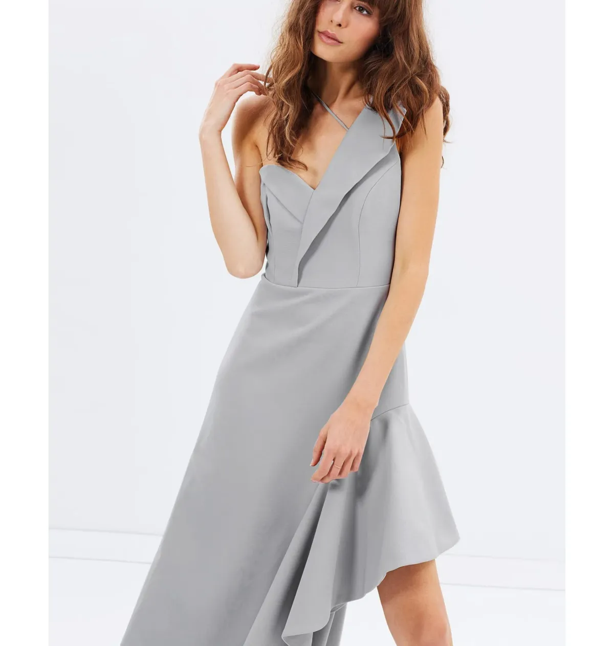 Talulah The Label Stand Alone Midi Dress Grey Size AU 12 - Image 3