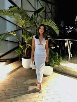 Shona Joy Lani Plunged Cut Out Maxi Dress Sky Size 8 for rent on The Volte - image 3