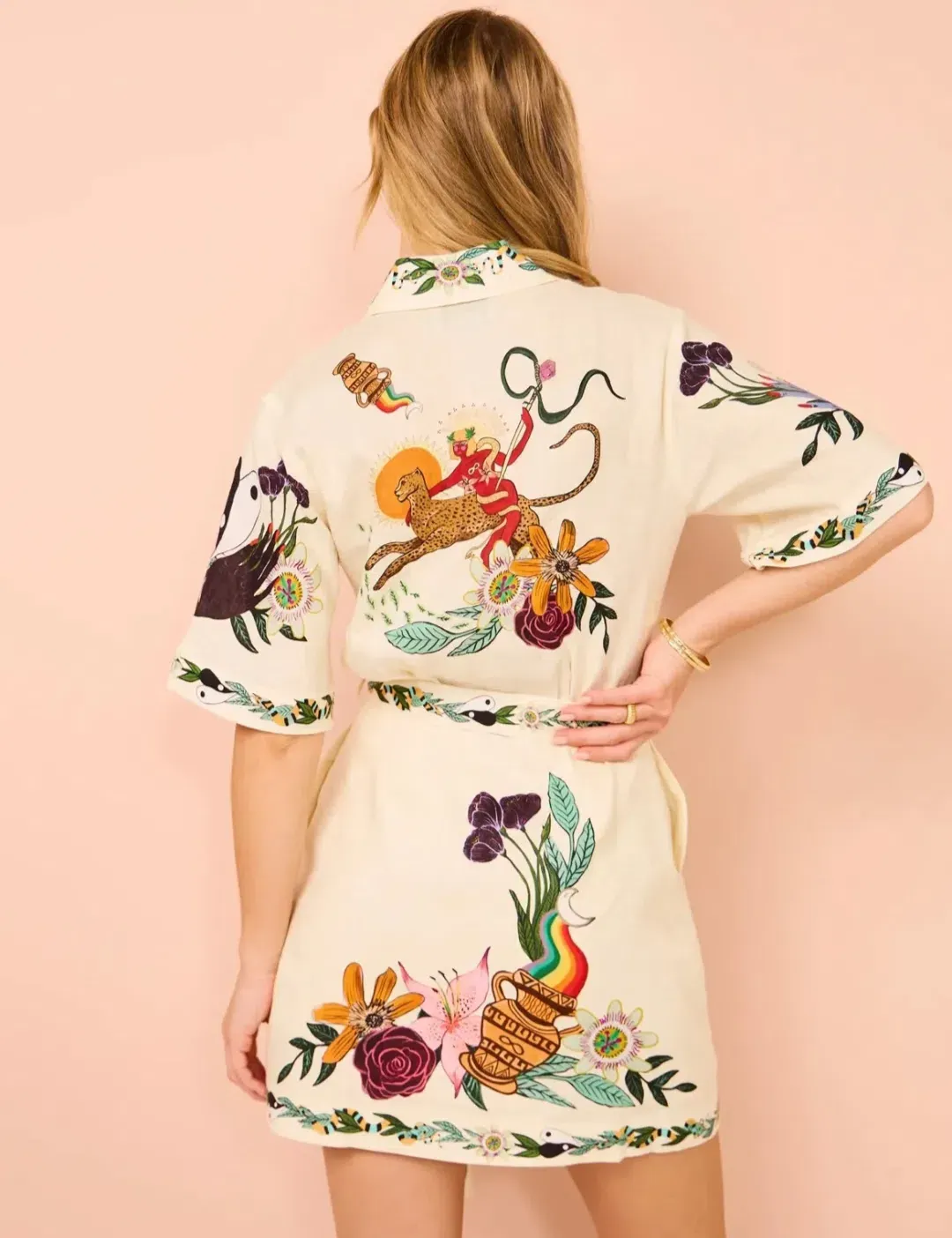 Alemais Meagan Mini Dress in Multi Print Size 10 for rent on The Volte - main image