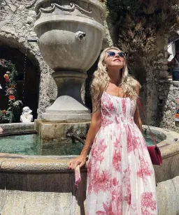 Zimmermann The Waverly Corset Midi Dress in Pink Palm Size 2 / Au 12 for rent on The Volte - image 2