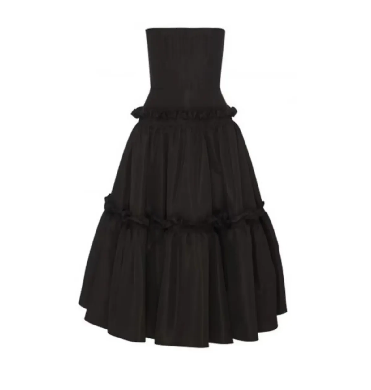 Alex Perry Strapless Ruffles Gown Black Size AU 4 - Image 2