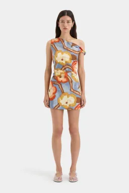 Sir The Label Avery Twist Mini Dress Camellia Floral Print Size 1 / AU 8 for rent on The Volte - image 2