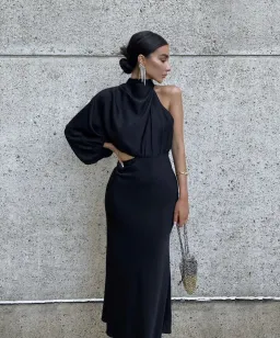 Sheike Olivia One Shoulder Dress Black in Size 8 for rent on The Volte - image 2