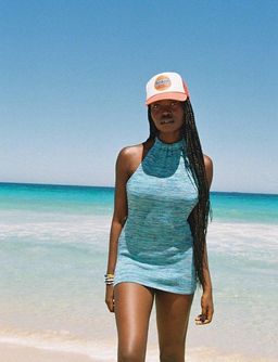 Bamba Swim Bounty Dress | Aqua | Size Small for rent on The Volte - image 3