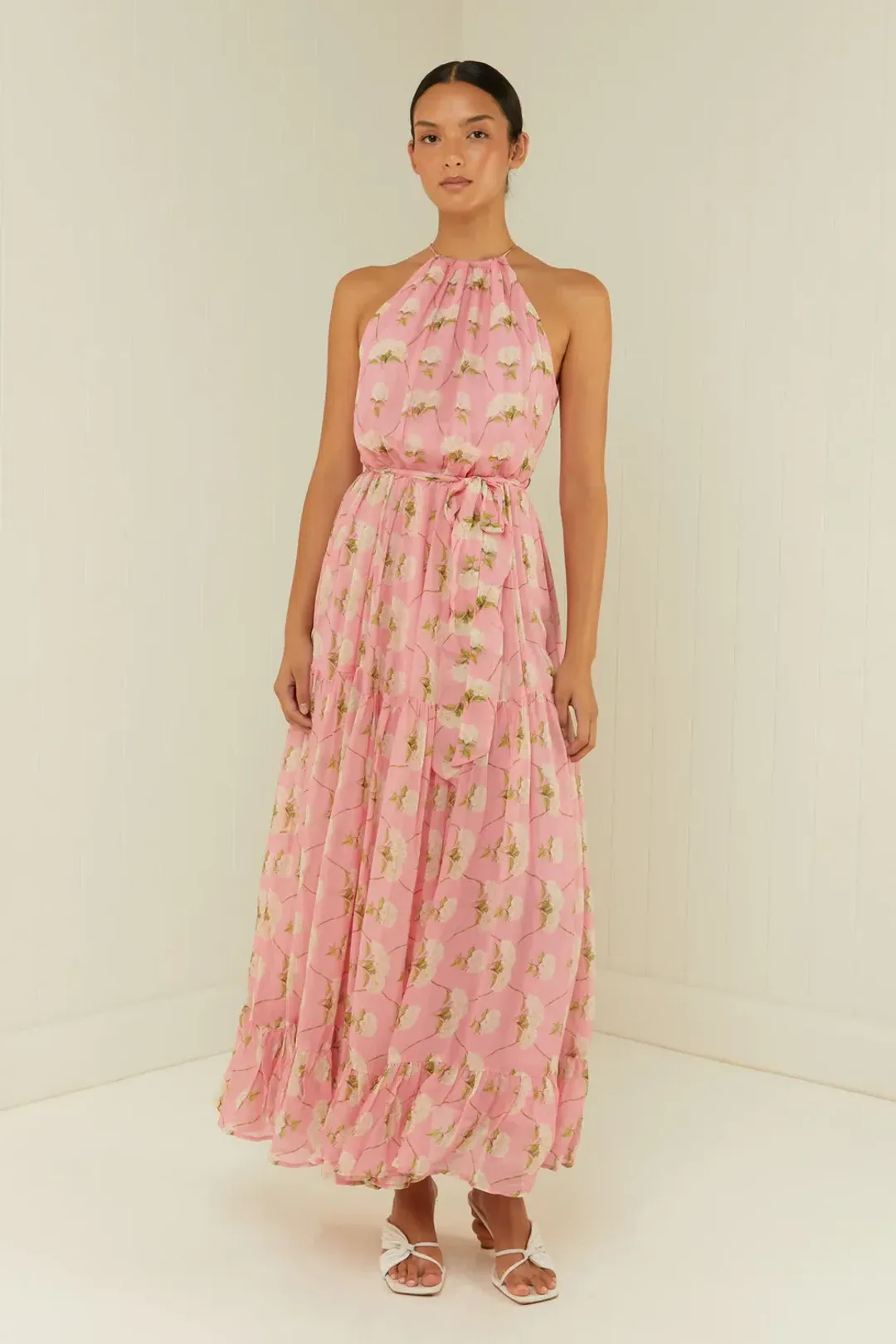 Palm Noosa Bluebell Dress in Pink Diamond Hydrangea Size 10 for rent on The Volte - main image