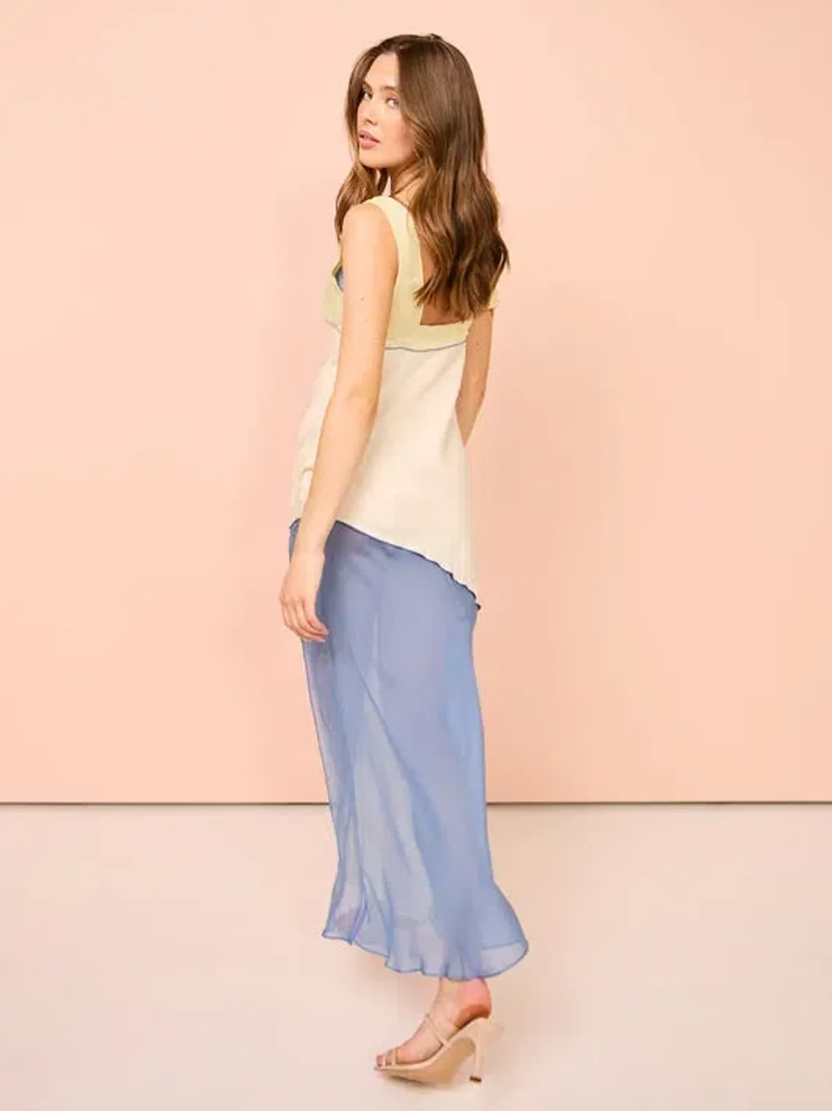 Sir The Label Thames Splice Midi Dress Ecru Multi Size 2 / AU 10 - Image 5