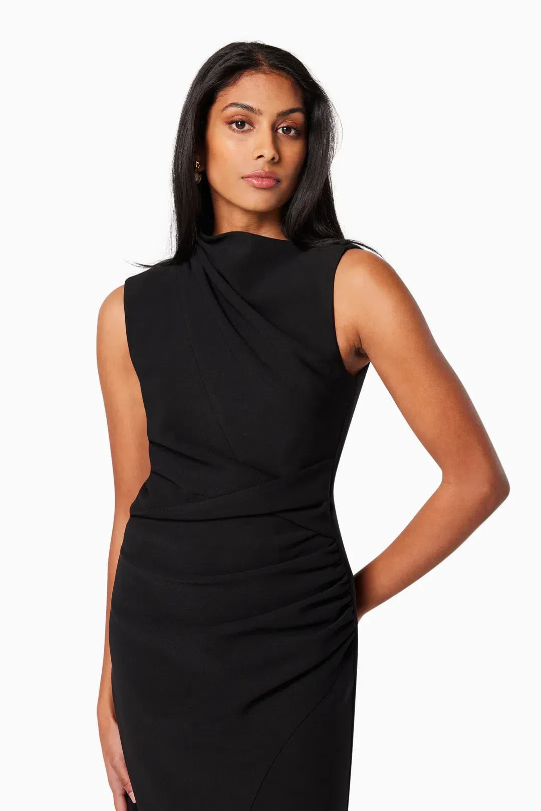 Elliatt Genoa Midi Dress Black Size 8 for rent on The Volte - main image