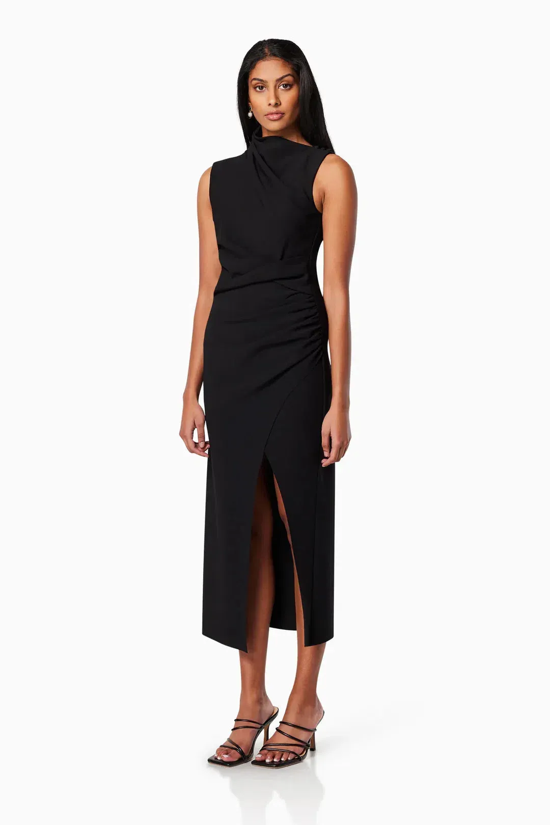 Elliatt Genoa Midi Dress Black Size 8 for rent on The Volte - main image