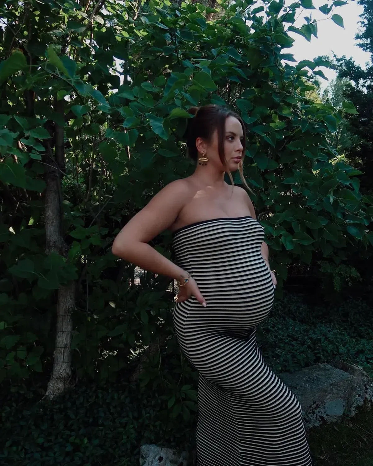 The Wolfgang Sunmor Knit Maxi Dress Black/White Size 10 - Image 4