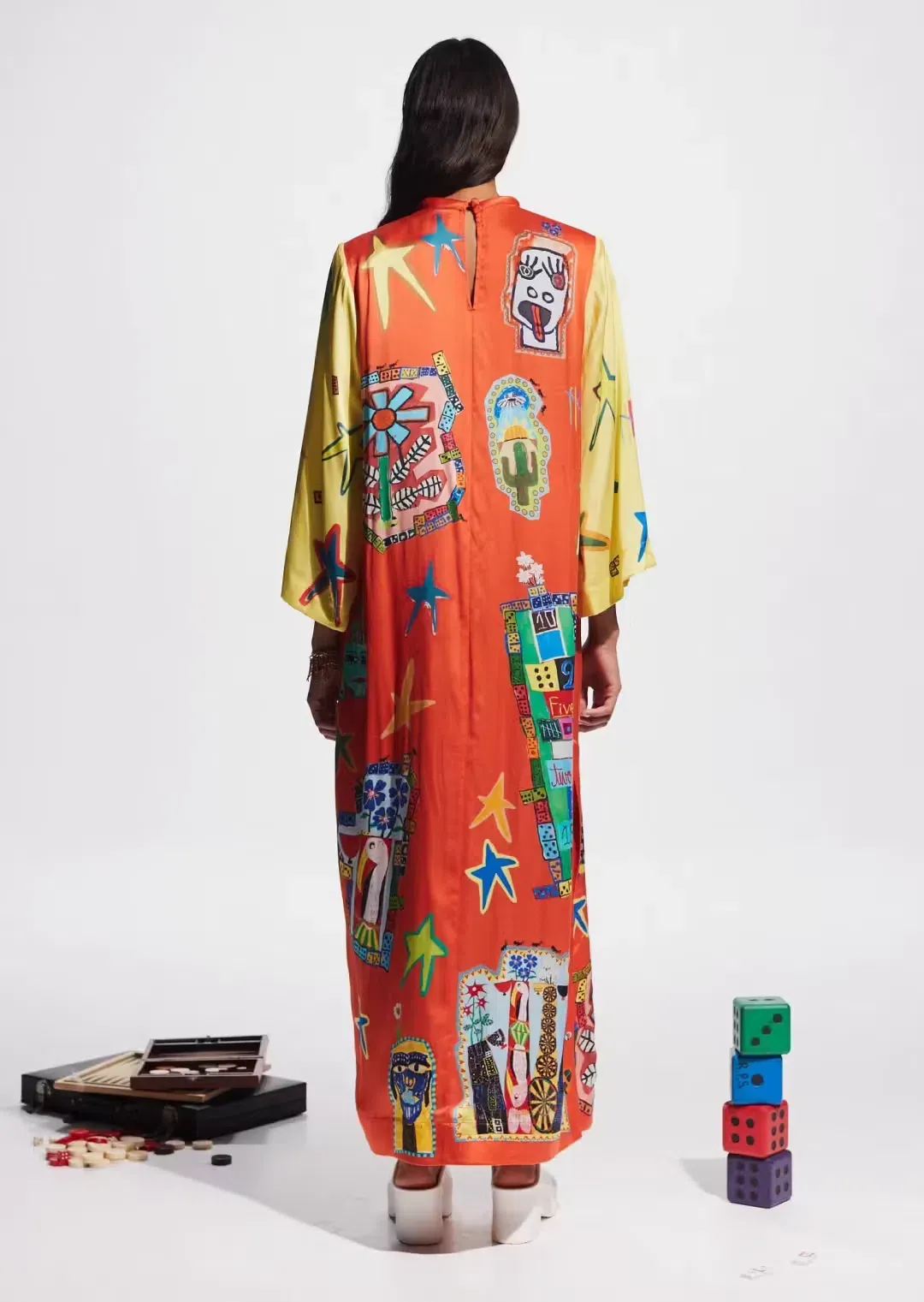 Alemais Players Midi Dress Multi Size 10 for rent on The Volte - main image