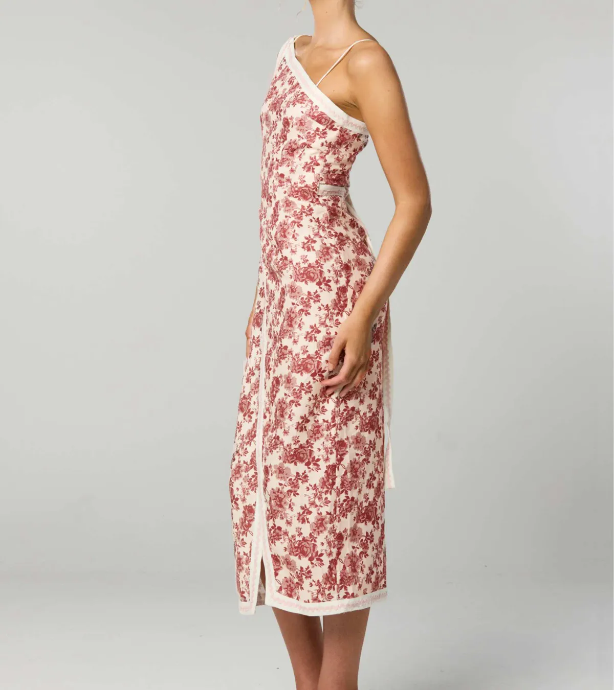 Winona Asymmetrical Dress Floral Size 8 - Image 4