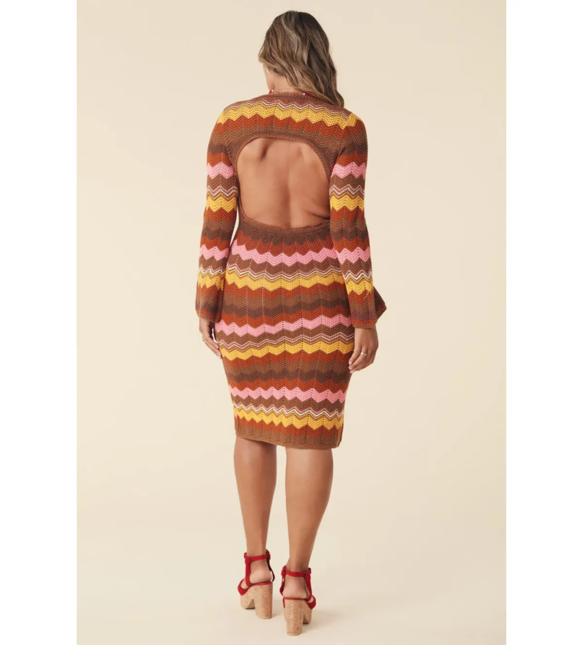 Spell Ziggy Crochet Midi Dress Multi Size XS/Au 8 - Image 2