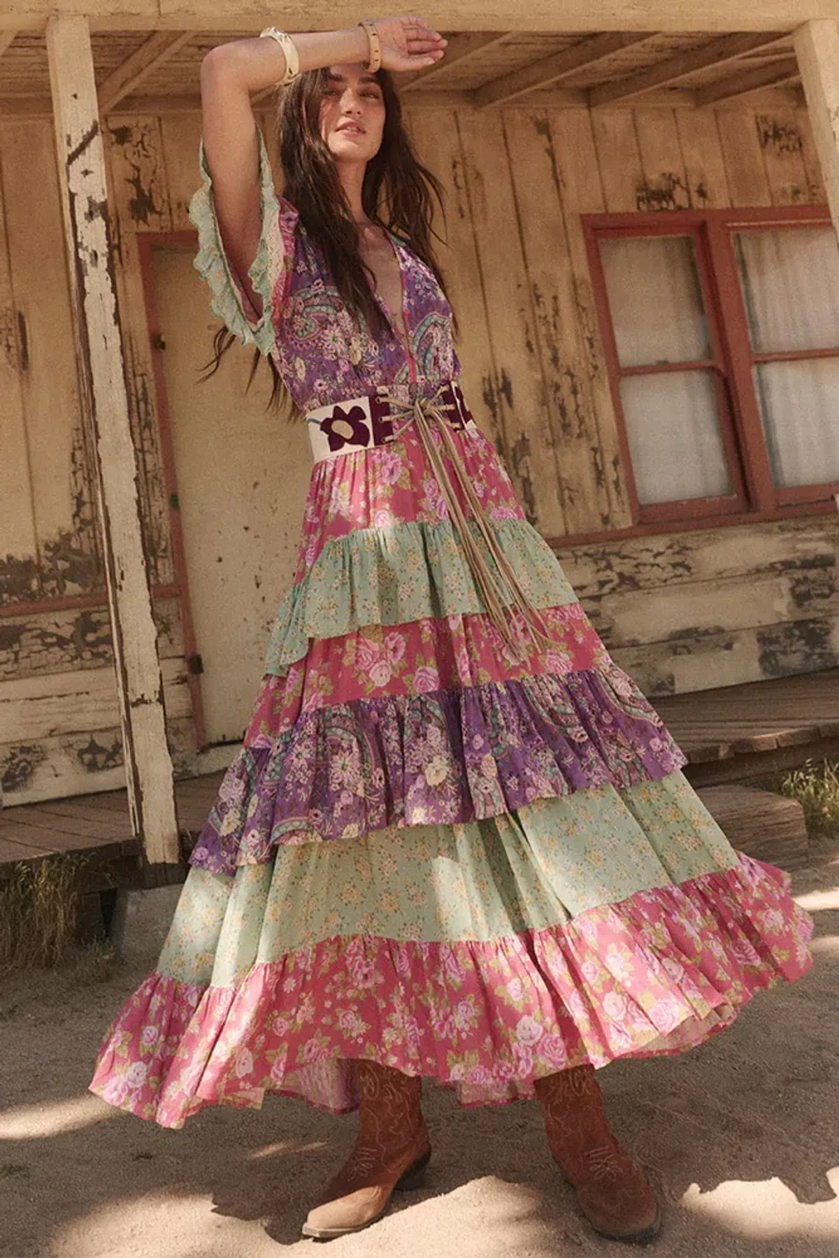 Spell Melody Ra-Ra Gown Multi Size S/Au 8 - Image 1