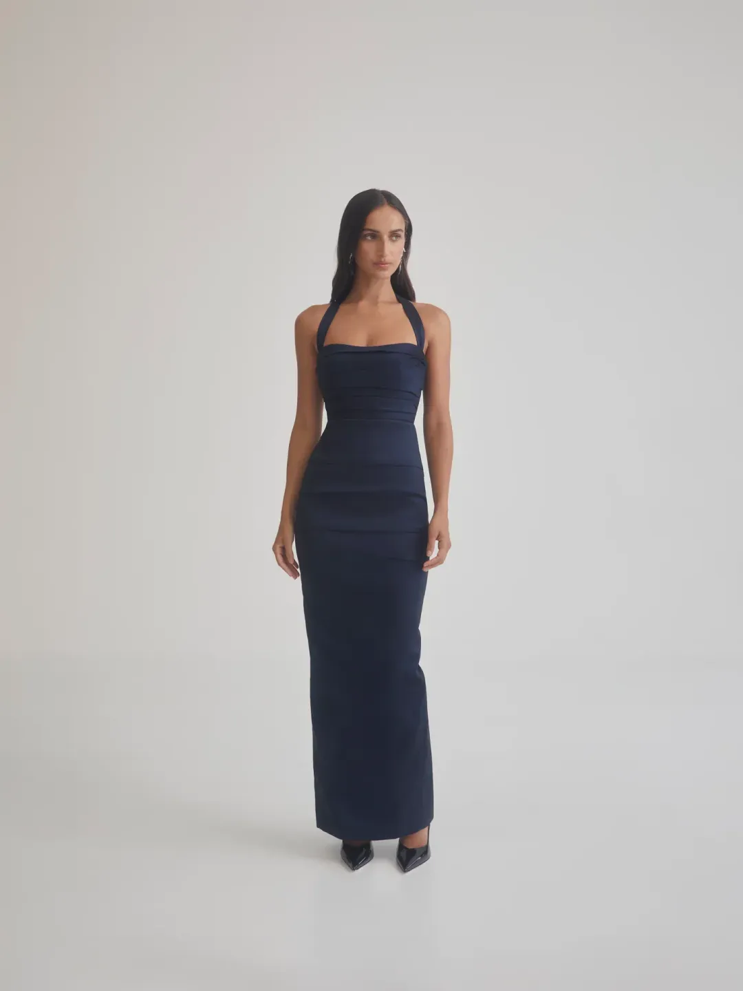 Sheike Carrie Gown Strapless Dress Navy Blue Size AU 8 for rent on The Volte - main image