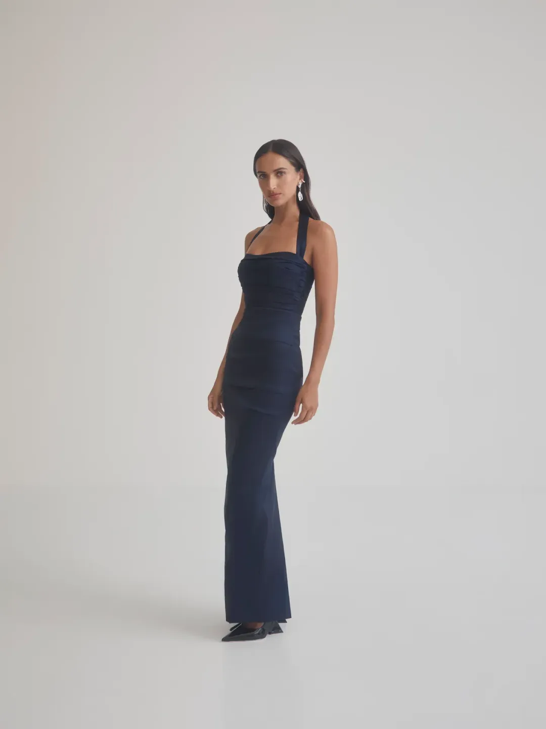 Sheike Carrie Gown Strapless Dress Navy Blue Size AU 8 for rent on The Volte - main image