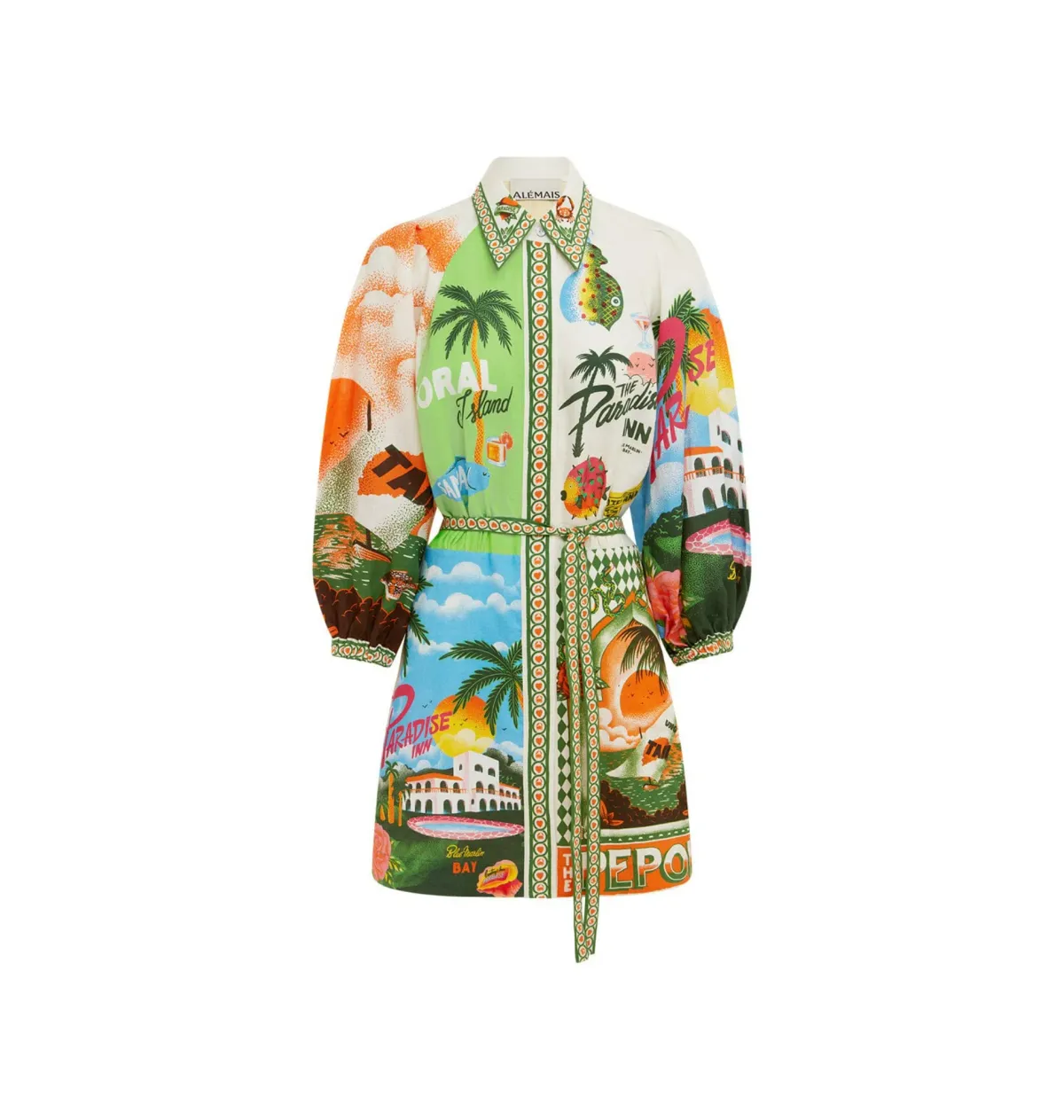 Alemais Paradiso Mini Dress Multi Size AU 14 - Image 4