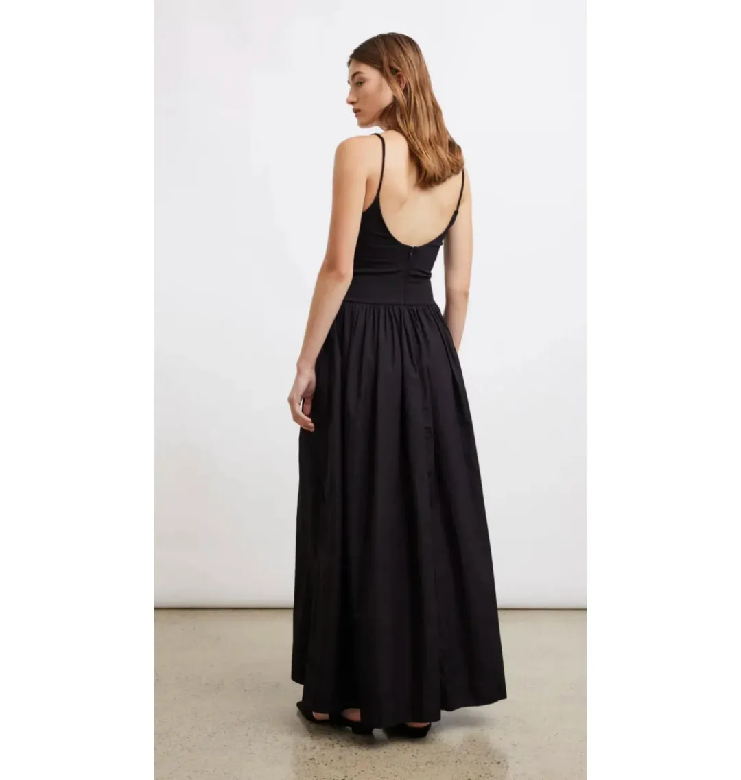 Esse Studios Tri Knit Cotton Dress Black Size AU 8 for rent on The Volte - main image