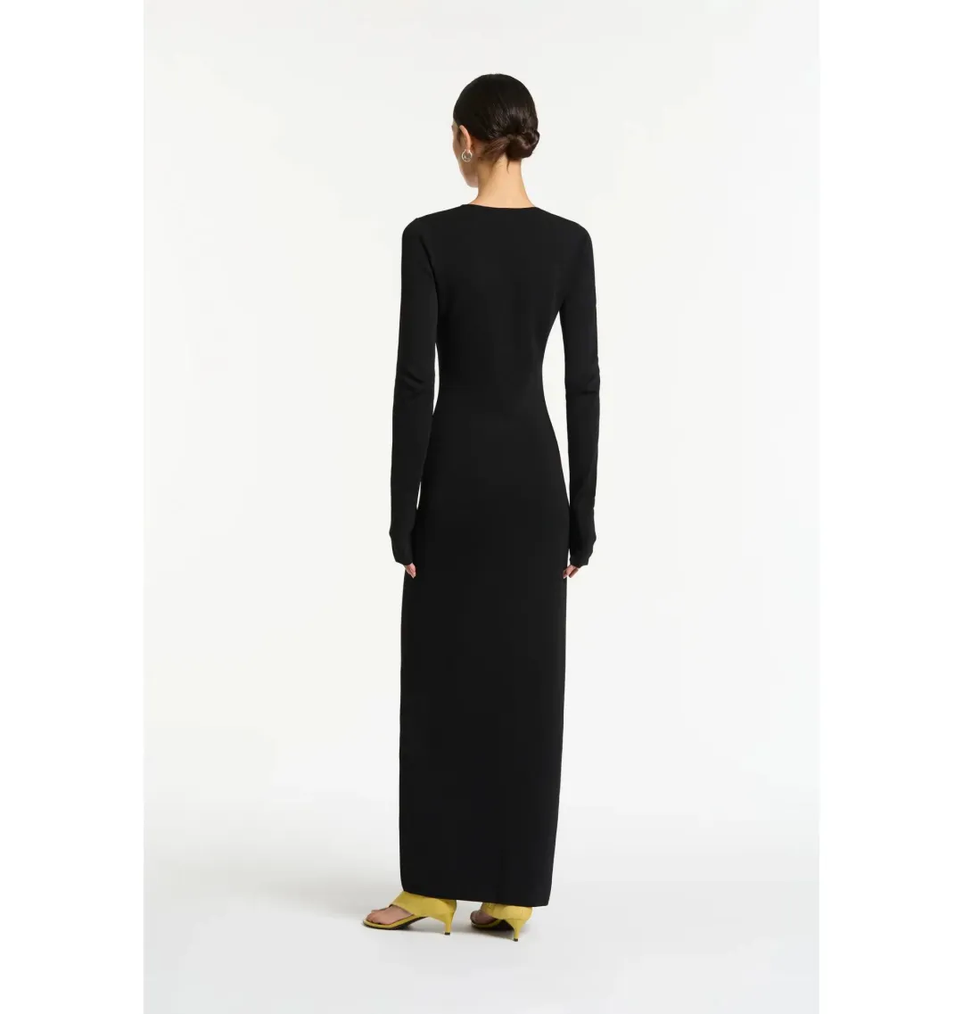 Sir the Label Kinetic Beaded Long Sleeve Maxi Dress Black Size AU 8 for rent on The Volte - main image